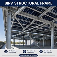 Structure de Canopée sur Mesure pour Projets - Cadre en Acier Revêtu de Zn-Al-Mg pour Allées Couvertes et Toitures de Petits Ateliers - BIPV Commercial