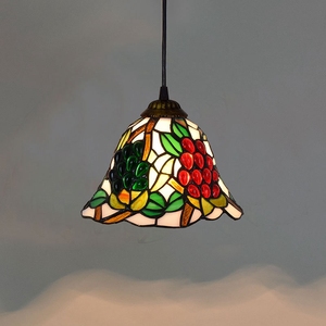 <span class=keywords><strong>Lustre</strong></span> Vintage européen en forme de feuille verte, pour Restaurant, pour salon, design antique, vitrail de Tiffany - Product Image 2
