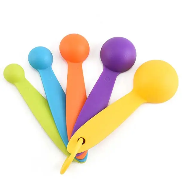 5pcs Plastic Measuring Spoons Set Color Measuring Spoons Mixed Colors