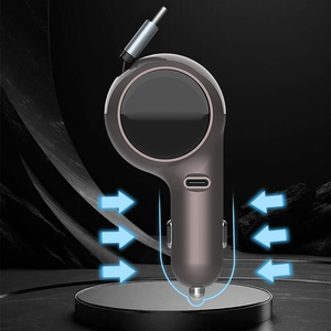 Productos en Tendencia 2025: Cargador Portátil para Auto con Cables Retráctiles Tipo-C PD30W+QC3.0/Súper Rápido para iPhone 16 - Product Image 3