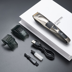 Tondeuse à barbe électrique USB professionnelle pour hommes, lame en T en acier inoxydable, écran LED, batterie 600 mAh, usage domestique, 10 longueurs - Product Image 5
