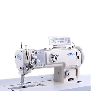 Máquina de costura de agulha única, máquina automática de cortar rosca, alimentação combinada, HY-1530A-7