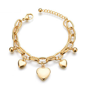 Bijoux <span class=keywords><strong>Horoscope</strong></span> plaqué or <span class=keywords><strong>2021</strong></span> pour femmes, bijoux de haute qualité, bracelet en chaîne en acier inoxydable 14K, en forme de cœur, livraison gratuite - Product Image 3