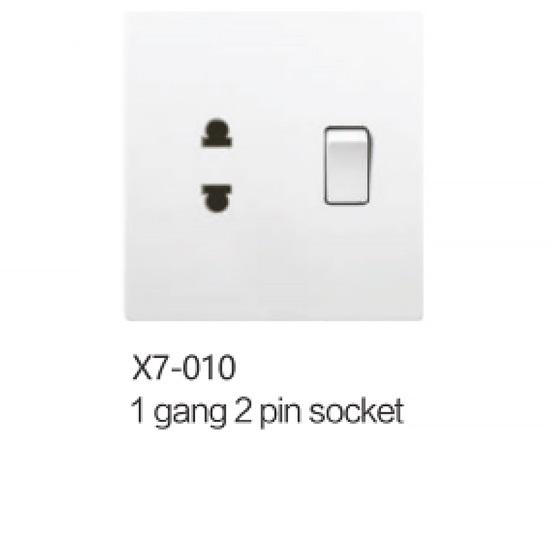 1 gang 2 pin socket