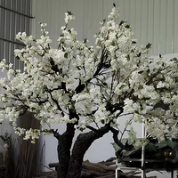 Pohon Bunga Sakura Buatan dari Fiber Glass yang Realistis, Tahan Lama, Tinggi 300cm untuk Dekorasi Pernikahan (Grosir)
