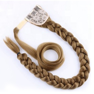 Extensiones de cola de caballo rubia sintética Cola de caballo de pelo trenzado largo y recto para mujer Pony Natural de 30 pulgadas - Product Image 5