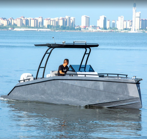 Solido in fibra di vetro scafo Sport Yacht Design di lusso Hard-Chine resistenza Semi-dislocamento stabilità navigabilità motore fuoribordo - Product Image 4