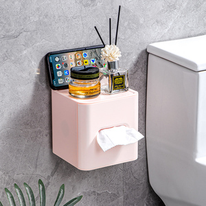 Boîte à mouchoirs multifonctionnelle de luxe pour toilettes, <span class=keywords><strong>design</strong></span> original, murale, écologique, en plastique imperméable pour - Product Image 4