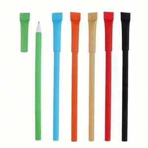 Bolígrafo Ecológico de Papel Reciclado con Logotipo Impreso en Serigrafía, Personalizado, en Tubo de Papel de Colores, en Oferta - Product Image 1