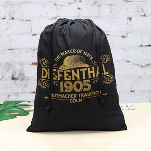 Bolsas de Lona con Cordón, Negras, Resistentes al Polvo, con Impresión a Color Publicitaria, Venta al Por Mayor - Product Image 2