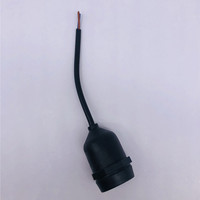 Support de lampe E27, étanchéité IP44, prise noire universelle, base extérieure, 15cm, type à vis, résistant à la chaleur, résistant aux hautes températures