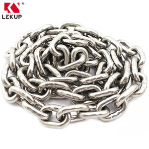 Cadena de servicio pesado Cadena de eslabones soldados a prueba de corrosión y herrumbre DIN766 Cadena <span class=keywords><strong>Likn</strong></span> de acero inoxidable - Product Image 1
