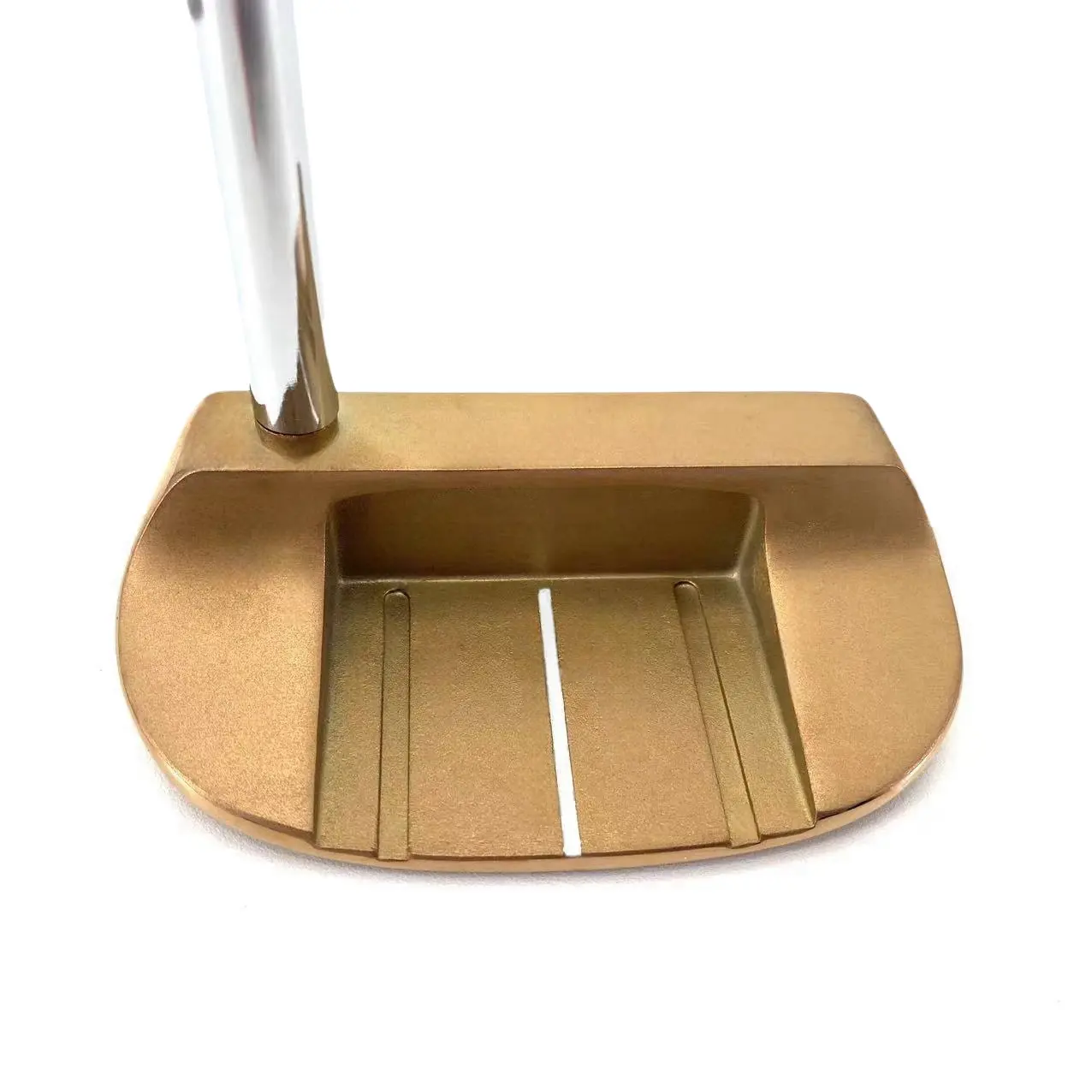 Putter Golf Rose Gold baja tahan karat, Tongkat Golf baja tahan karat dengan pegangan CNC tangan kanan pria