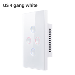 Interruptor inteligente de toque Giet Tuya Zigbee 1/2/<span class=keywords><strong>3</strong></span>/4 teclas com botão ranhurado, interruptor de luz sem fio com controle remoto, compatível com Alexa e Google Home. - Product Image 2