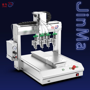 Machine <span class=keywords><strong>de</strong></span> distribution <span class=keywords><strong>de</strong></span> colle à <span class=keywords><strong>seringue</strong></span> à 4 têtes, contrôlée par PLC, avec boîte <span class=keywords><strong>de</strong></span> vitesses et moteur, distributeur automatique à station unique - Product Image 3