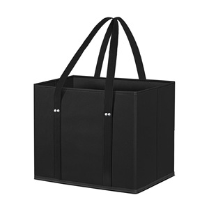 Custom Logo SH Model SHWB16 Outdoor Geometric Print Non-Woven Medium Heavy Duty Waterproof Foldable <b>Long</b> Handle Grocery <b>Bags</b> - Product Image 5
