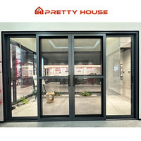 Portes coulissantes en aluminium à double vitrage à rupture de pont thermique, modernes et personnalisées, pour jardin et usage domestique, patio