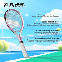 Raquettes de tennis Grand Slam Advanced Nanotech en fibre de carbone légères, pré-cordées, haute tension, taille 2 4 1/4 pouces, grip adulte