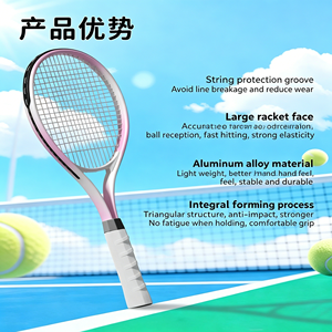 Advanced Titanium Alloy Tennis Racquet With Aerodynamic Frame And Stable <b>Control</b> System For Club Level Members Tournament Match - Product Image 5
