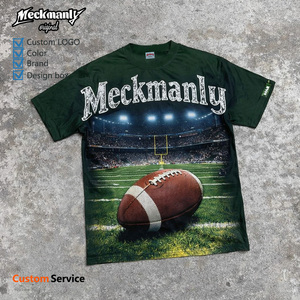 Meckmanly Men's <b>Tie</b>-Dye T-Shirt Short Sleeve O-Neck 100% Cotton <b>Knitted</b> Oversized Vintage Photo Print Design Eco-Friendly - Product Image 5