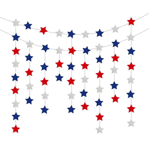 Juego de Banderas Patrióticas del 4 de Julio, Pancarta de Papel Personalizable para la Fiesta del Día de la Independencia Americana - Product Image 5