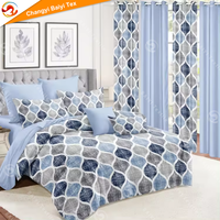 Ensemble de draps de lit imprimé floral 6/7 pièces avec rideau assorti ensemble de literie ensemble de housse de couette king size couvre-lit