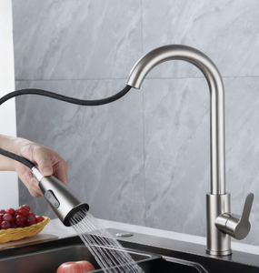 Stainless Steel Kitchen Faucet Mixer with Pull Down Sprayer - Product Image 3