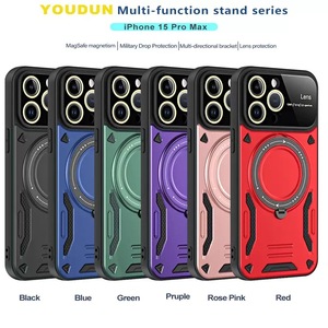 Coque de protection de luxe en TPU et PC avec anneau magnétique pour iPhone 17 Pro Max, 16 Pro, 17, 15, 14 Plus - Product Image 2