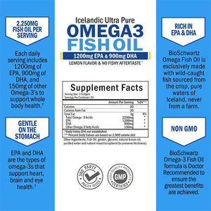 OEM/ODM <span class=keywords><strong>Olio</strong></span> <span class=keywords><strong>di</strong></span> <span class=keywords><strong>Pesce</strong></span> Giallo Omega-3 in Softgel, Colore Naturale, Migliora Memoria, Sonno ed Energia, Bottiglie <span class=keywords><strong>di</strong></span> Softgel, Caramelle Gommose - Product Image 5