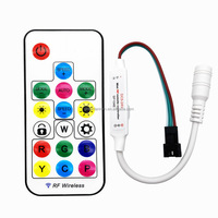 Mini contrôleur SPI 14 17 21 touches télécommande RF 2048 Pixel WS2811 WS2812B adressable RGB Pixel lumière LED contrôleur SP104E