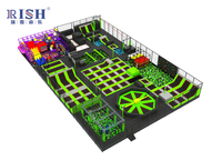 Aire de jeux pour enfants Rish avec équipement de terrain de jeu intérieur pour enfants et parc de trampoline intérieur blocs de