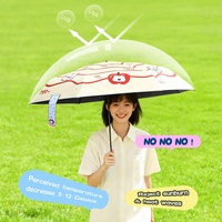 Schattige cartoon puppy fruitprint compacte opvouwbare zonneparasol anti-UV lichtgewicht zakparasol met opbergtasje voor dagelijks gebruik door vrouwen