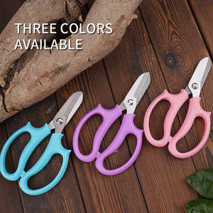 Ciseaux de jardinage en acier inoxydable à bord lisse, qualité DIY, avec poignée en PP, ciseaux laser pour greffage de plantes et élagage de fleurs - Product Image 6