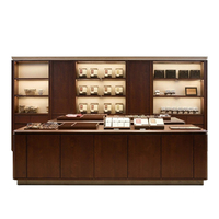 Meuble de présentation pour opticien, vitrine à lunettes avec étagères en verre, éclairage LED, mobilier de vente au détail en bois pour boutique de centre commercial