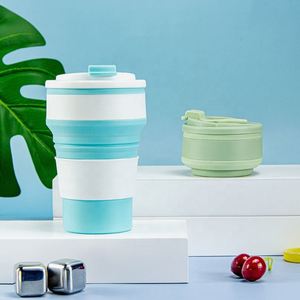 Camping Hiking Drinks Water Silicone Folding Bottle <b>Reusable</b> Collapsible Travel Cup - Product Image 2