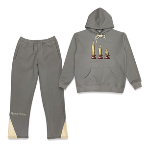 Ensemble de survêtement unisexe en coton épais, coupe oversize, style streetwear, avec impression numérique personnalisée - Product Image 1