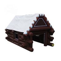 Tente de ski gonflable d'hiver, cabane en rondins gonflable, tente de maison gonflable