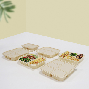 Fiambreras Bento de almidón de maíz biodegradables desechables de 3 compartimentos 20-28G para almacenamiento de alimentos, para patatas fritas de azúcar, otros aperitivos - Product Image 6