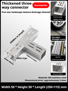 Precio de fábrica al por mayor, canal de drenaje en forma de U de acero inoxidable personalizable, resistente a la corrosión y duradero. - Product Image 3