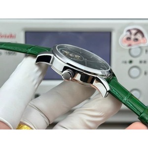 High-quality Sapphire Green Stainless Steel Bezel Skeletonized Tourbillon Waterproof Men's <b>Automatic</b> Mechanical Watch - Product Image 5