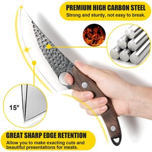 Ngoài trời nhà bếp cố định lưỡi giết mổ boning dao rèn búa mô hình sắc nét thịt butcher cắt dao - Product Image 3