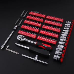 Kit d'outils de réparation automobile multifonctionnel avec embouts spéciaux, douilles et clés à cliquet, manuel, en coffret rigide - Product Image 6