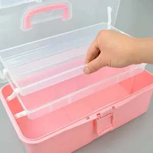 Durable Eco-Friendly PP Modern Organizing <strong>Container</strong> Multifunctional Colorful <strong>Plastic</strong> Storage Tote <strong>Lid</strong> Handle Big Stackable - Product Image 5