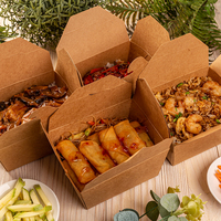 Plateau en carton kraft écologique jetable personnalisé, boîte de service traiteur, boîte brunch, boîte à emporter, emballage alimentaire avec séparateurs