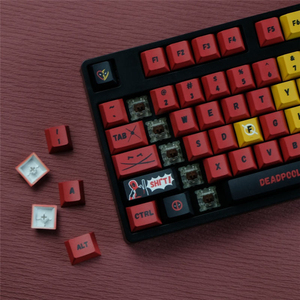 Nouveauté : Keycaps Wolverine et <span class=keywords><strong>Deadpool</strong></span> en PBT, profil Cherry, sublimation par transfert thermique, 140 touches pour clavier mécanique à commutateurs MX - Product Image 6