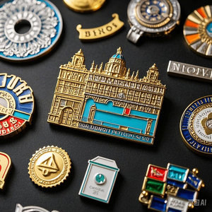 맞춤형 3D 국가 도시 기념품 DIY 금속 합금 냉장고 스티커, 강력한 자석 두바이 사우디아라비아 냉장고 자석 - Product Image 2