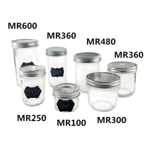 Bán Buôn 20Oz <span class=keywords><strong>600Ml</strong></span> Miệng Rộng Thủy Tinh Trong Suốt Jelly Mason <span class=keywords><strong>Jar</strong></span> Cho Nước Trái Cây - Product Image 3