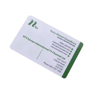 Cartões de Visita personalizados MiF Ultralight EV1 Chip PVC PET NFC RFID Acessório de Controle de Acesso à Prova D 'Água Preço competitivo de fábrica