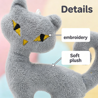 Porte-clés en peluche chat personnalisé, pendentif de sac chaton abstrait mignon, 6 couleurs, porte-clés chat en peluche doux, breloque de sac à dos