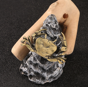 छोटे केकड़े मूर्ति नदी क्रेब पीतल के आभूषण सजावटी प्रदर्शन शिल्प - Product Image 4